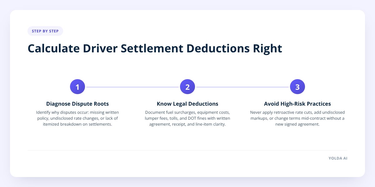 Calculate Driver Settlement Deductions Right